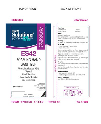1250 mL Label (Es42 Foaming Hand Sanitizer)